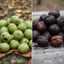 BLACK WALNUT 3 LB Seed Nuts Fresh 2025 Wild Harvest from Lake ERIE Area DEHUSKed