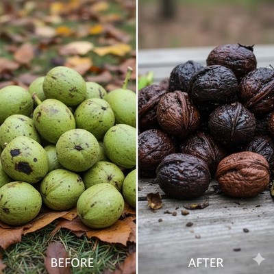 BLACK WALNUT 1 LB Seed Nuts Fresh 2025 Wild Harvest from Lake ERIE