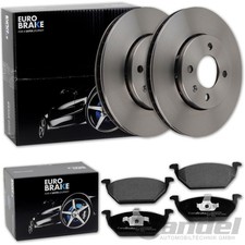 EuroBrake BREMSSCHEIBEN + BELÄGE VORNE passend für VW UP SEAT Mii SKODA CITIGO