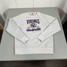 Minnesota Vikings Homage Classic Helmet Crew Neck Sweatshirt Men's Sz M