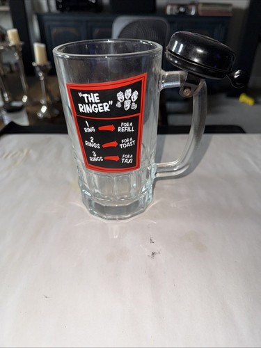 Vintage Wembley Bell Ringer Beer Mug Real Bicycle Ringer Tailgating - 第 1/2 張圖片