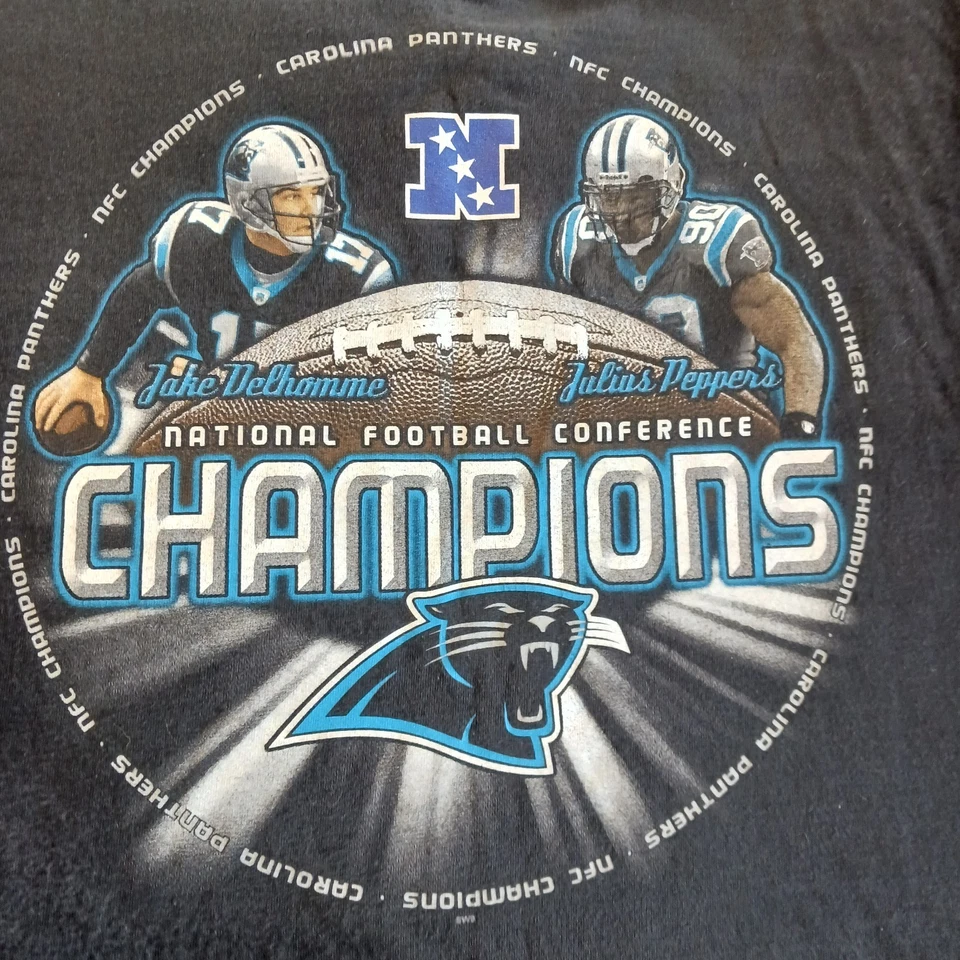 Винтажная мужская футболка с длинным рукавом Carolina Panthers 2003 NFC Champions размер Large - Изображение 2 из 4