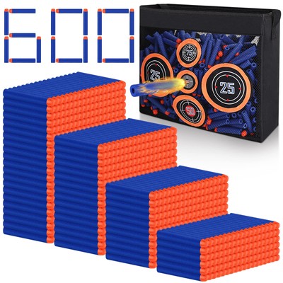 Pokiiulk 600PCS Refill Bullets Fit for Nerf Guns N-Strike Elite Series Blaste...