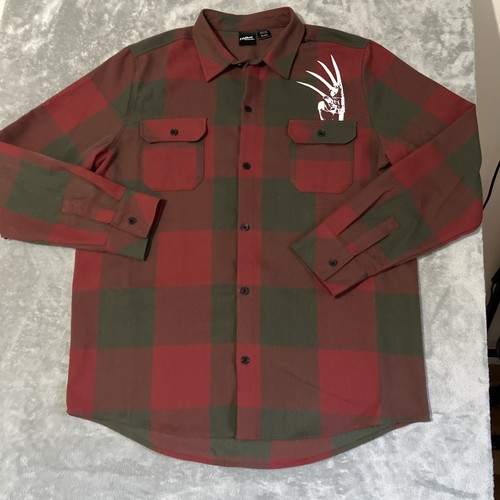 A Nightmare On Elm Street Herren XL Flanell Hemd mit Knopfleiste Welcome To My Nightmare - Bild 2 von 7