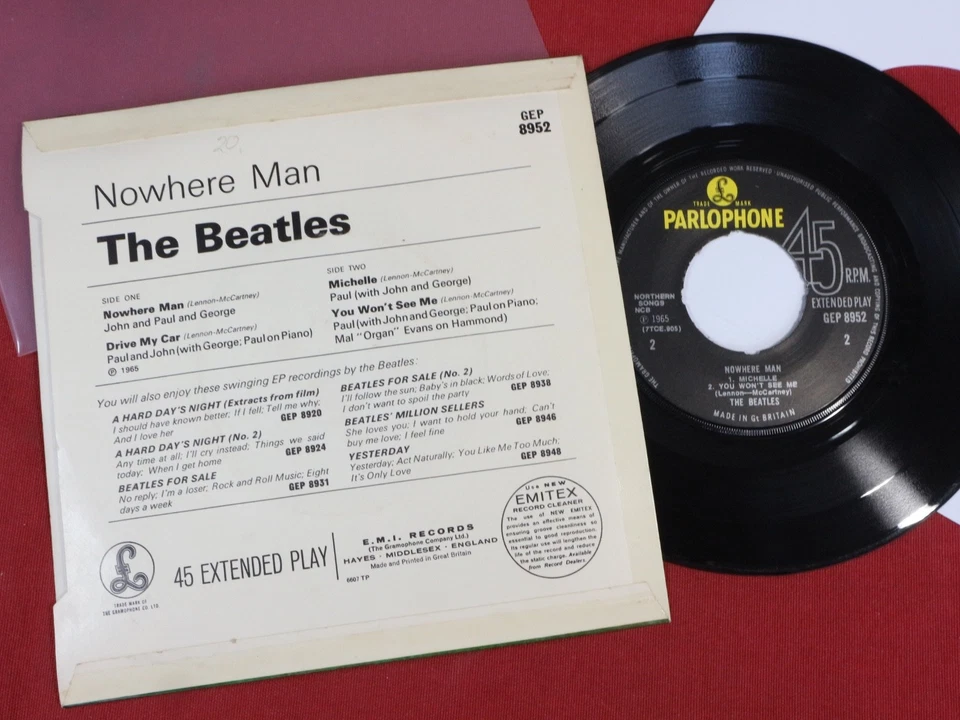 The Beatles NOWHERE MAN + 3 - 7" EP EMI Parlophone GEP 8952 UK 1978 - Bild 2 von 2