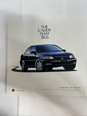 MINT 1998 CADILLAC CATERA THE CADDY THAT ZIGS DEALER SALES BROCHURE
