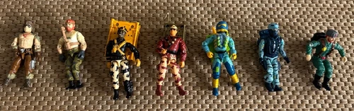 Lot OF 7 GI Joe Vintage 3-3/4” Action figures GUC