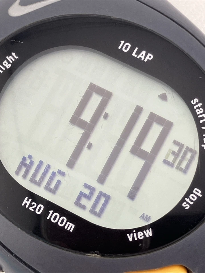 Nike Bowerman Series Men 46mm Digital Watch Dark Gray 10 Lap WR0125 - RUNS - Image 3 of 4