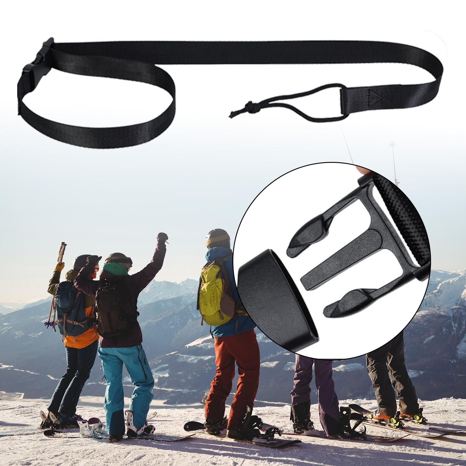 Snowboard Leash Snowboard Binding Leash Reusable Ski Board Part Adjustable Cord