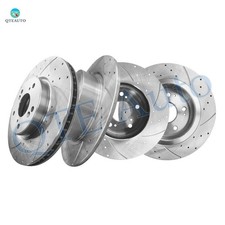 Set of 4 Front 293mm-Rear 282mm Drilled Brake Rotors For 2013-2017 Honda Accord