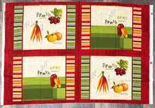 Tovagliette fresche e gustose panca cuscini Lisa Audit pannello tessuto cotone 29" x 44"