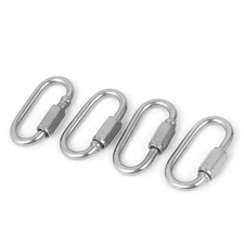 3.5mm Thickness 304 Stainless Steel Quick Links Carabiners 4 Pcs