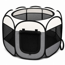 Portable Pet Playpen for Dogs Cats Foldable Mesh Kennel Indoor Outdoor