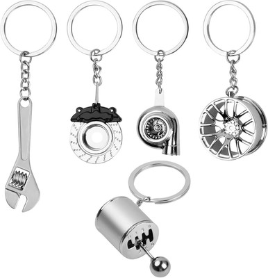 5 Stück Turbolader Schlüsselanhänger, Auto Keychain mit O-Ring Werkzeug Deko, Tu