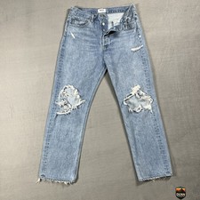 Agolde Jeans Womens 29 Blue 90s Mid Rise Loose Button Fly Stretch USA Made