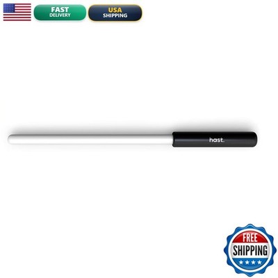 HAST 9-Inch Ceramic Honing Rod, White Ceramic with Black Aluminum Handle