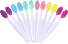 12 Pcs Pore Scrub Brush,Lip Scrubber Exfoliator,Silicone Face Cleansing Brush,Li