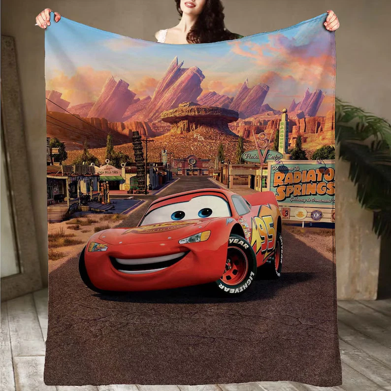 Personalized Christmas Disney Carrs Fleece Blankets Custom Name Blanket