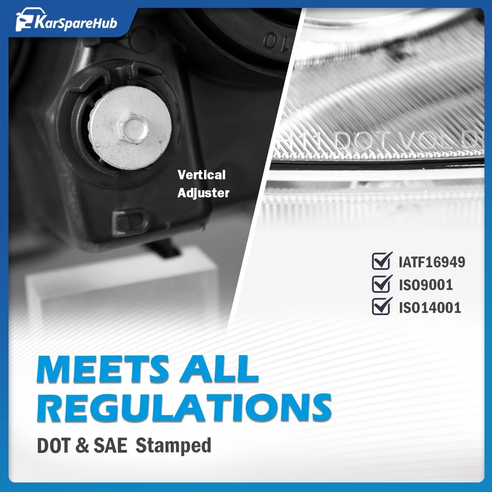 Pair Headlights For 2006-2009 Toyota 4Runner Black Amber Headlamps w/ Bulbs - Imagem 3 de 4