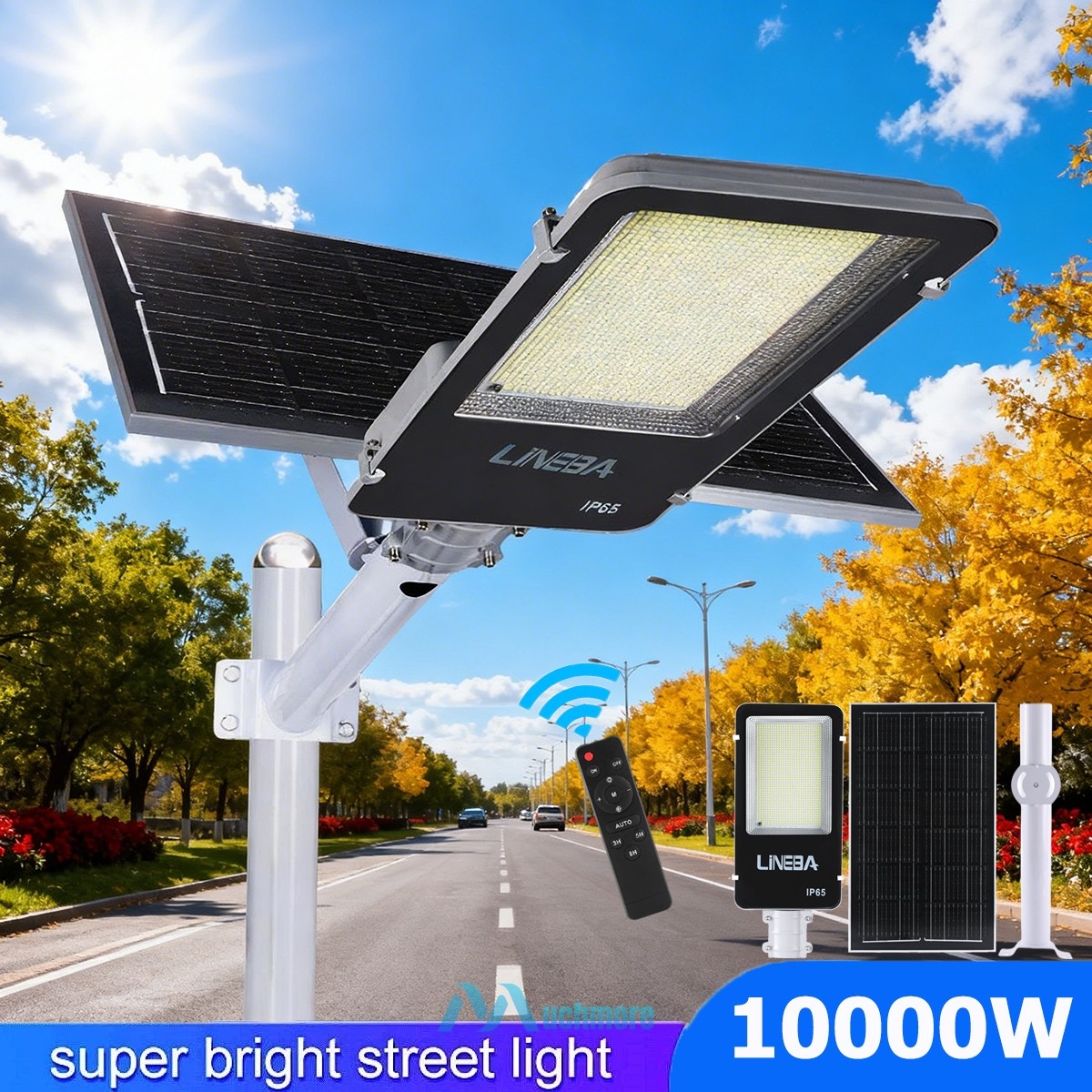 Commercial 99000000LM LED Outdoor Solar Street Light Dusk to