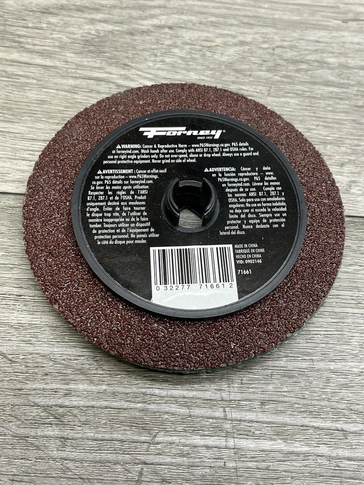 Resin Fibre Sanding Disc, Aluminum Oxide, 5 x 7/8 In. Arbor, 36 Grit - 71661 - Image 2 of 3
