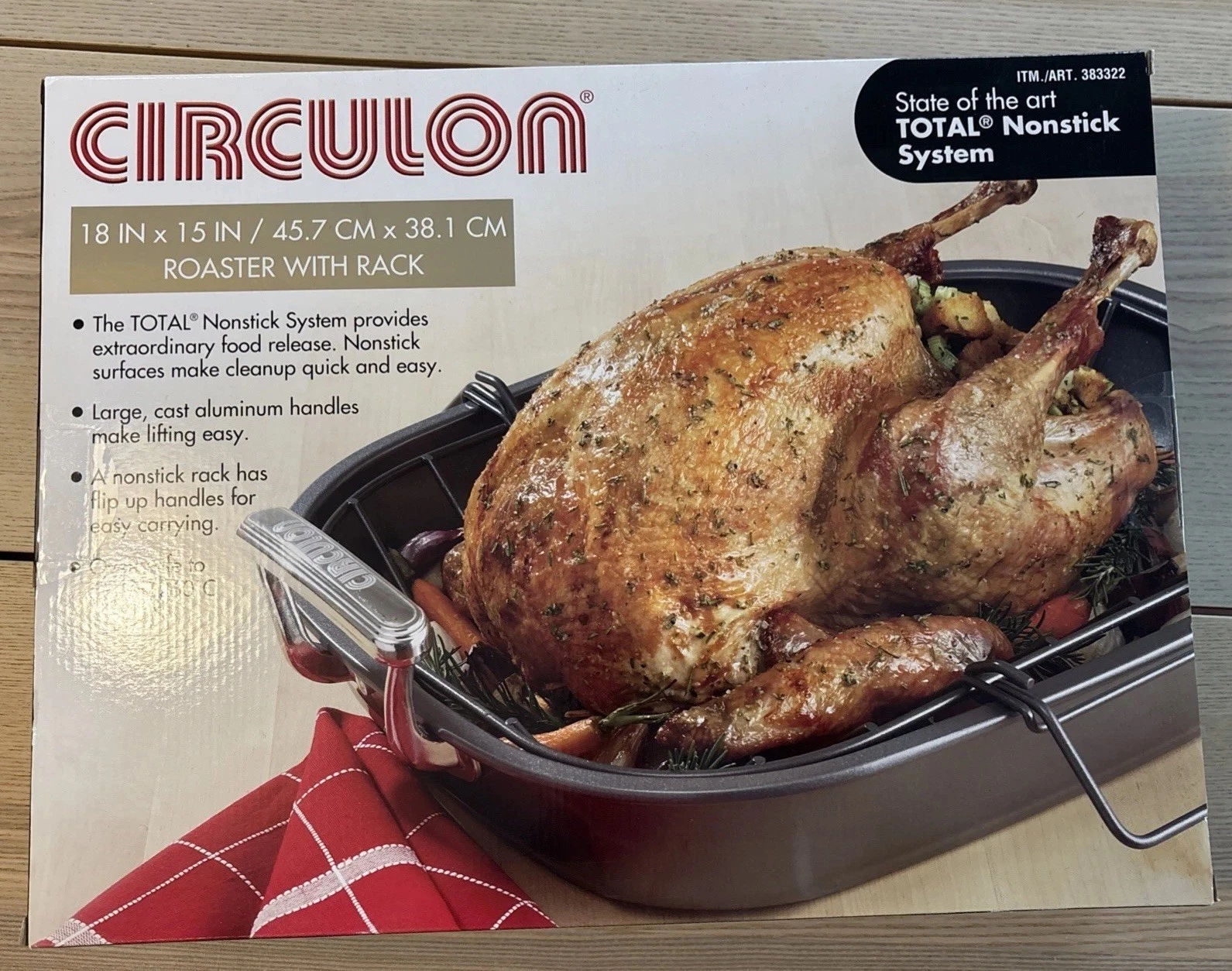 Circulon Nonstick Roaster w/ Rack - 15” X 18” Gray NEW