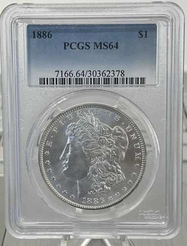 1886 Morgan Dollar PCGS MS 64 .