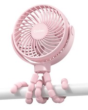 Stroller Fan Clip on for Baby, 4000mAh Rechargeable Battery Operated, Flexibl...