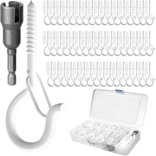 Versatile 50PCS Q-Hanger Hooks with Safety Buckle for String Lights & More