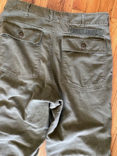 Vintage Original USN OG-107 Baumwollsatin Typ 1 Hose Herren 36x33 Reißverschluss Geschichte - Bild 21 von 24
