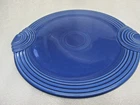 Homer Laughlin Handled Fiesta Cake Plate Saphire Blue