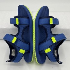Oshkosh B gosh Kids Sandals Size 11 M Blue Neon Green Sandals Adjustable Straps