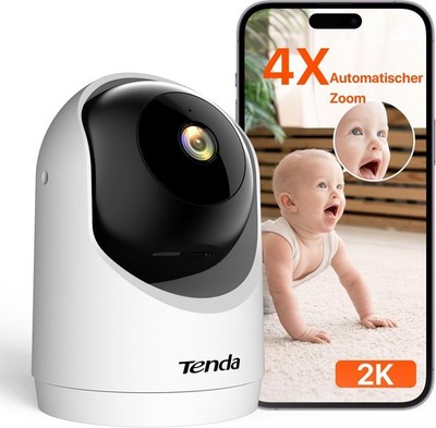 Tenda Überwachungskamera Innen 2K CP3 V3.0, WiFi 6 Kamera WLAN, Weiß [B-Ware]