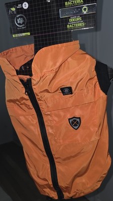 NEW Silver Paw Dog Rain Coat Jacket w/Silvershield Eliminates Odor Small Orange
