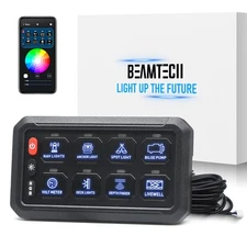 8 Gang Switch Panel, APP Remote Control RGB Toggle Momentary Pulsed Circuit C...