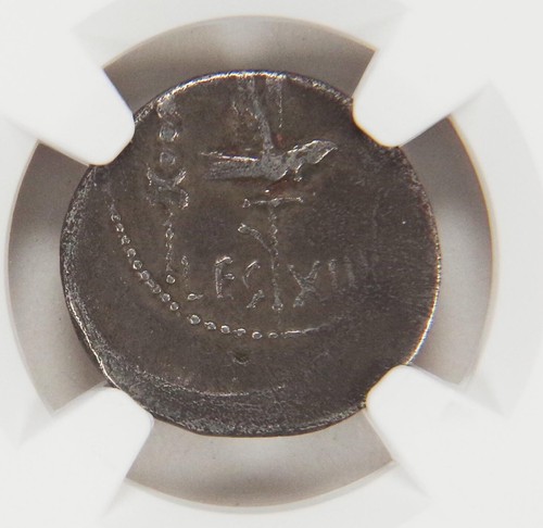 Mark Antony, AR Denarius, 32-31 BC, NGC VF, Roman Imperial, Galley, AC104 - Picture 3 of 6