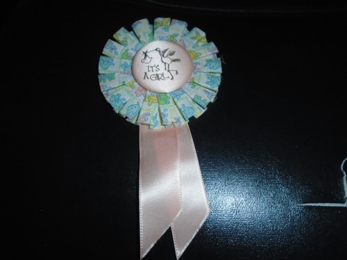 VINTAGE IT'S A GIRL RIBBON PIN