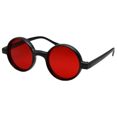 Color Lens Retro Classic Circle Lens Round Plastic 70s Hippie Groovy Sunglasses - 第 4/7 張圖片