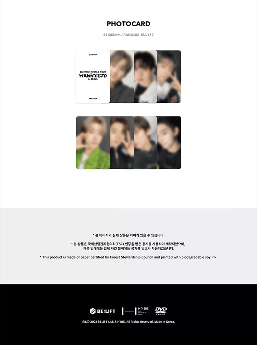 ENHYPEN WORLD TOUR MANIFESTO IN SEOUL [DVD/DIGITAL CODE] w