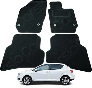 For Seat Ibiza 2008 to 2017 Tailored Black Car Floor Mats Carpets 4pc Set