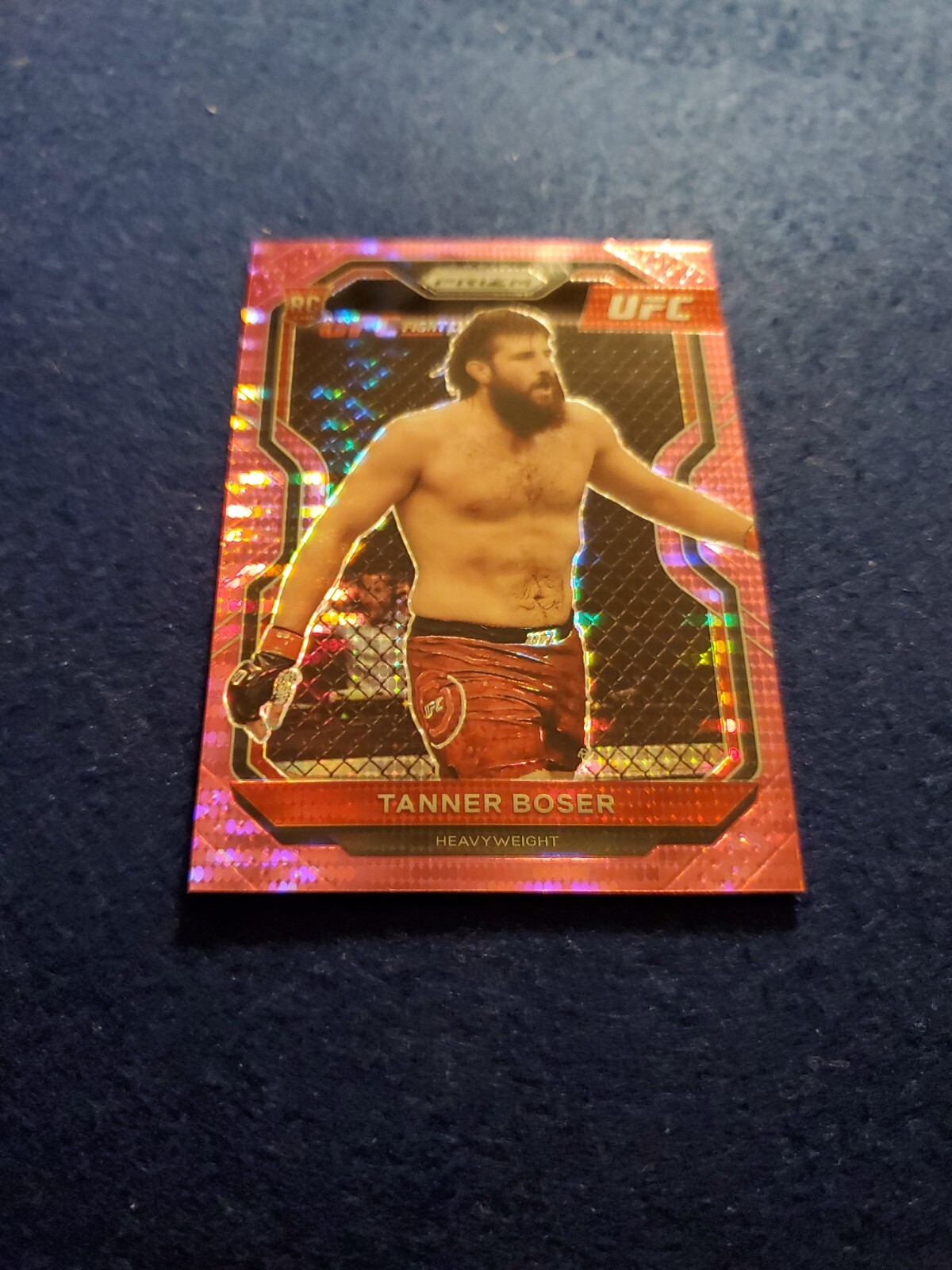2021 Panini Prizm UFC Tanner Boser RC Rookie Card Pink Pulsar Prizm #12/42