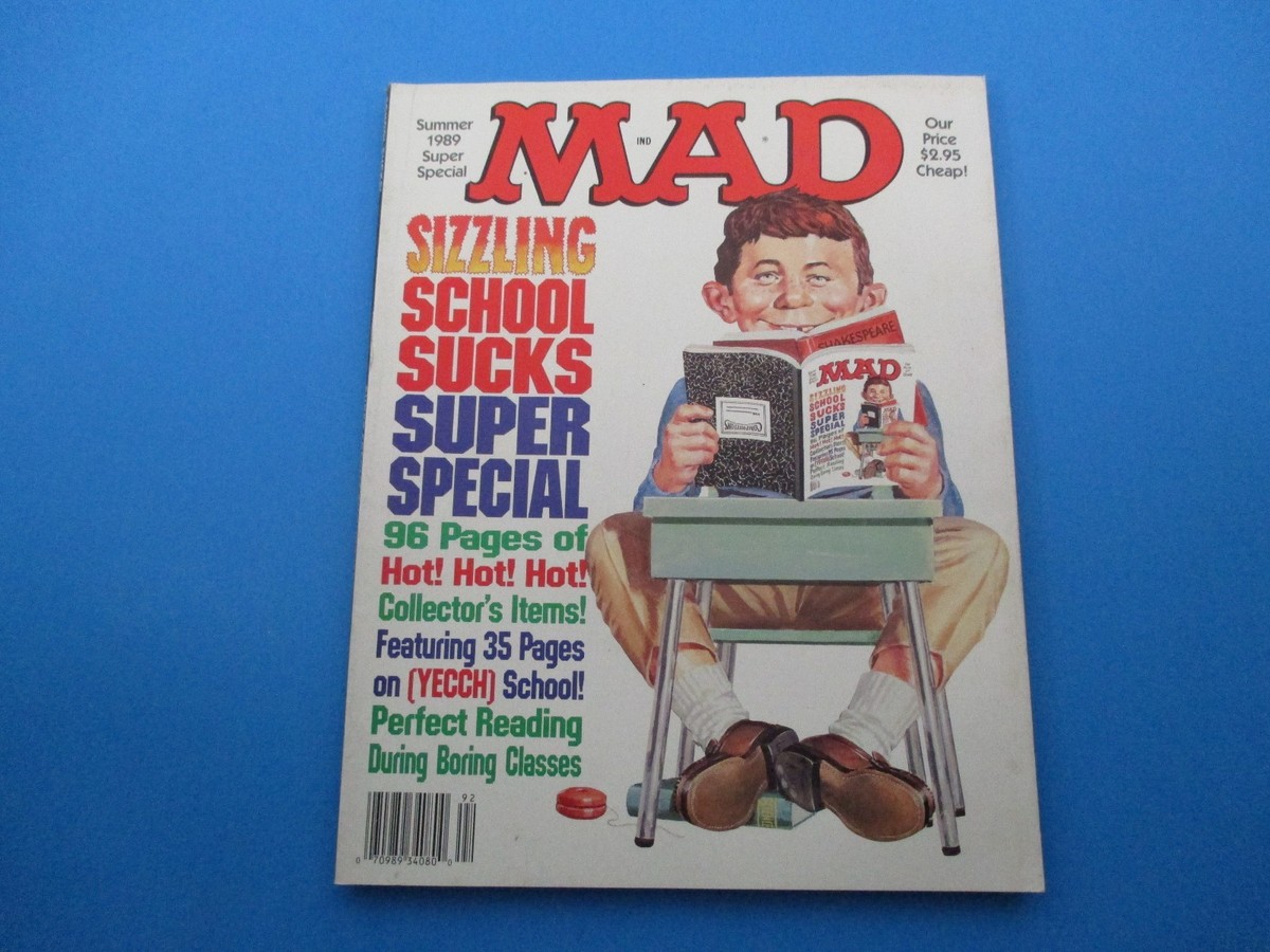 Vintage MAD Magazine Summer 1989 Super Special Comics School