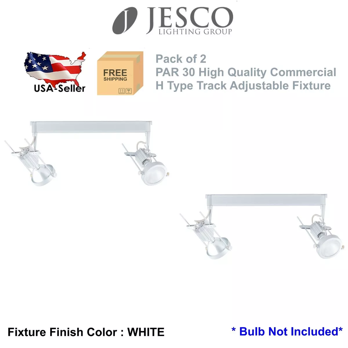 JESCO Lighting PAR30 Contempo Adjustable DUAL Track Light Head 2