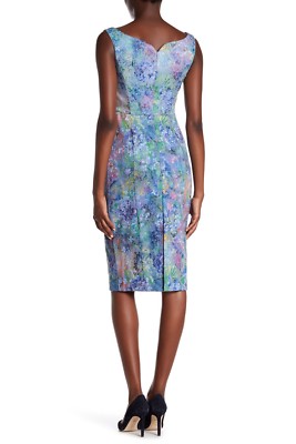 ally sheath dress black halo Red Printed Mesh One Shoulder Bodycon Midi Dress – AX Paris main image 0