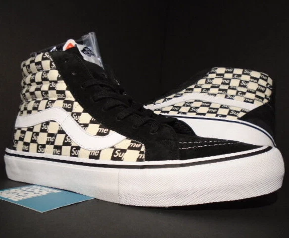 Supreme x Vans Sk8- Pro High Checkered Black for sale | eBay