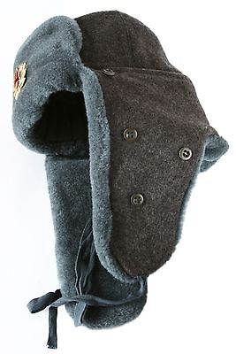 Soviet Army soldier genuine surplus ushanka winter hat Trapper Bomber Ear Flaps 