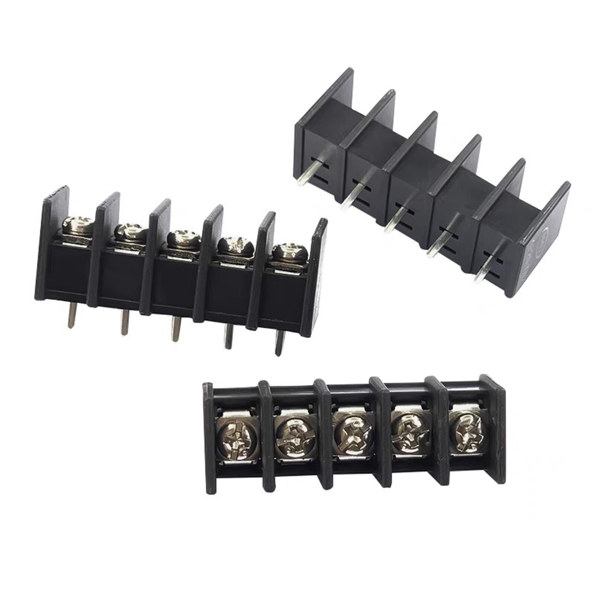 Terminal 3 ブラック レコード 1Pcs New Black 7.62mm Pitch 5 Pin Barrier Terminal Block Connector
