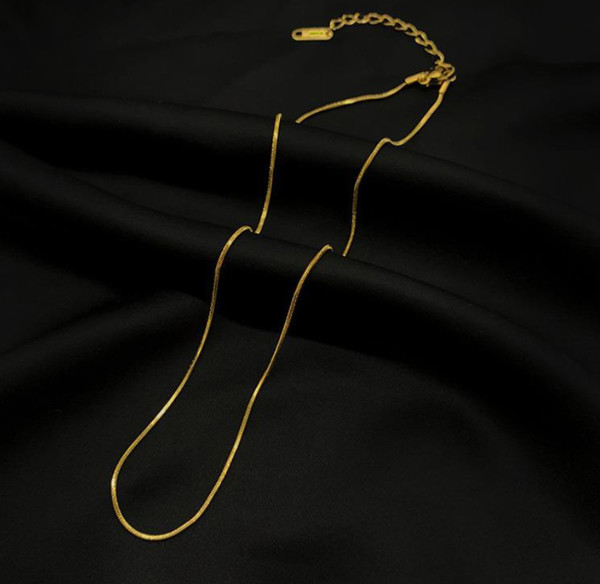 Alternate view of 18k Gold Plated Snake Round Chain Choker Necklace 16+2"
