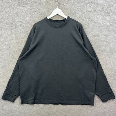 Yeezy Gap Shirt Herren XXL 2XL Schwarz Oversized Langarm 100% Baumwolle Oberteil Tee