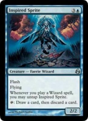 4x  Inspired Sprite - LP - Morningtide - mtg - SPARROW MAGIC